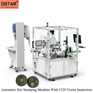 Automatic bottle lid foil stamping machine with CCD inspection